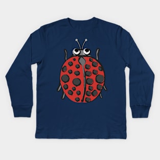 Happy Ladybug Kids Long Sleeve T-Shirt